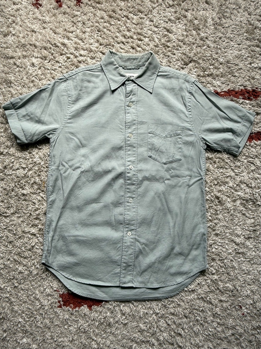 Buck Mason Draped Twill Short-Sleeve Shirt
